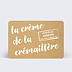 Carte d'invitation Crémaillère Kraft Recto