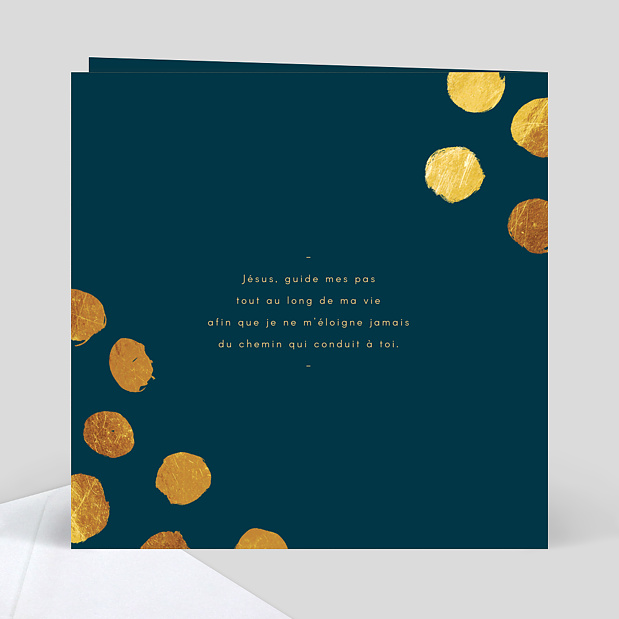Carte de communion Graphique chic Verso
