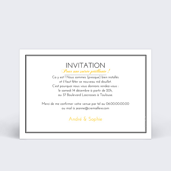 Invitation Toutes Occasions Champagne