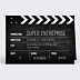 Invitation professionnelle Clap Tournage Recto