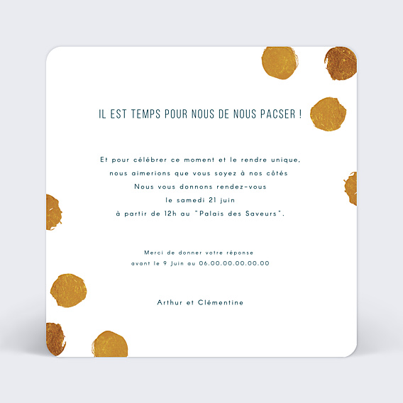 Faire-part Pacs Graphique Chic
