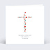 Faire-part Communion Communion Croix fleurie