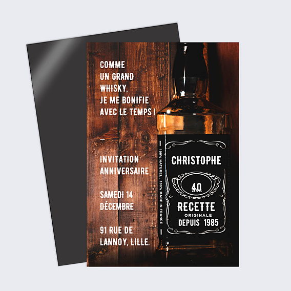 Invitation Anniversaire Adulte Pur Malt
