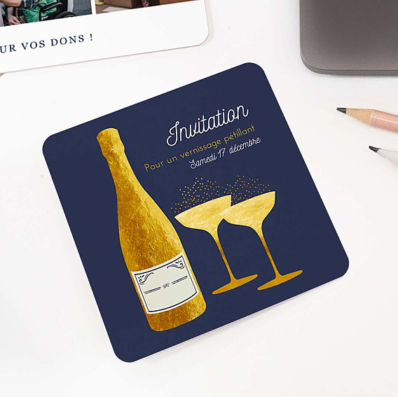 Invitation Professionnelle Vernissage Bulles Ocre