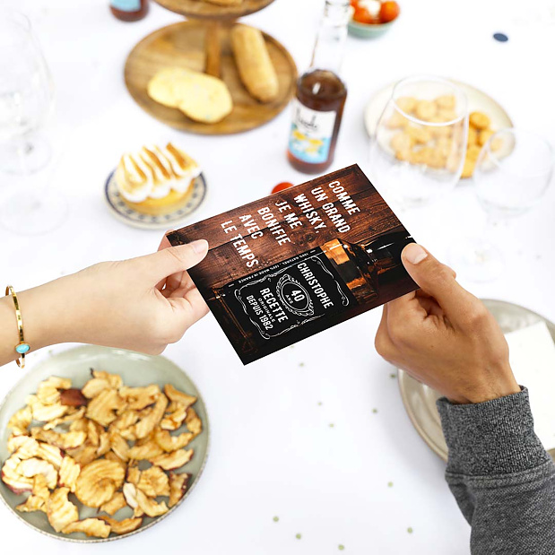 Carte d'invitation anniversaire Pur Malt