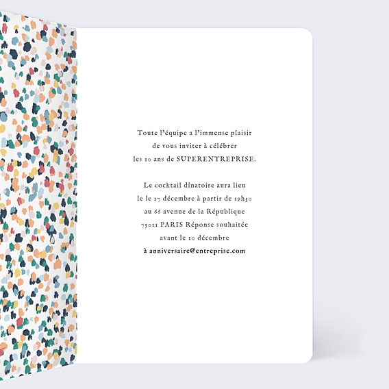 Invitation Professionnelle Inauguration Balloons