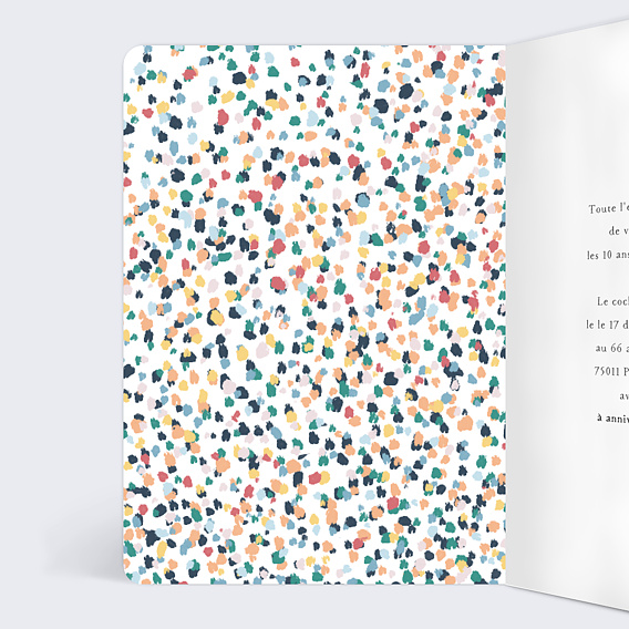 Invitation professionnelle Inauguration Balloons Intérieur Gauche