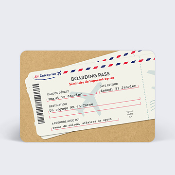 Invitation professionnelle Boarding Pass