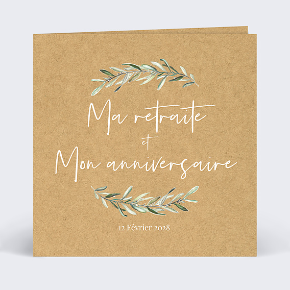 Carte d'invitation Lauriers