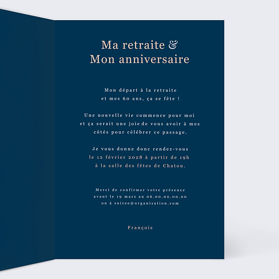 Carte d'invitation Collection Caractère Intérieur Droit