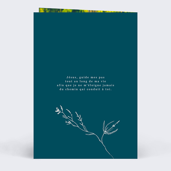 Faire-part communion Idylle Verso