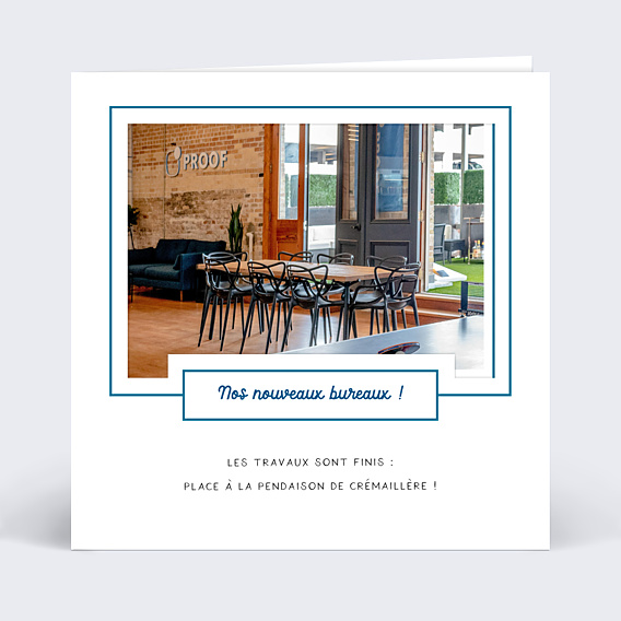Invitation professionnelle Découpe Inauguration Cadre