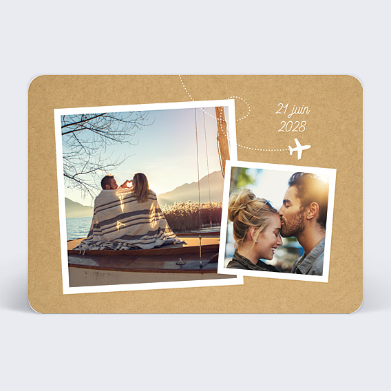 Faire-part Pacs Carnet de Voyage