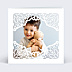 Faire-part Communion Découpe Dentelle