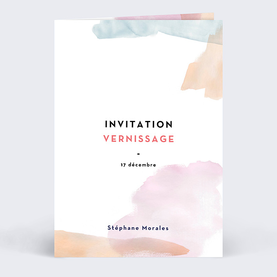 Invitation professionnelle Vernissage Nébuleuse Recto