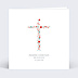 Faire-part communion Communion Croix fleurie