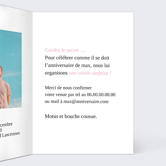 Invitation Anniversaire Adulte Surprise Party