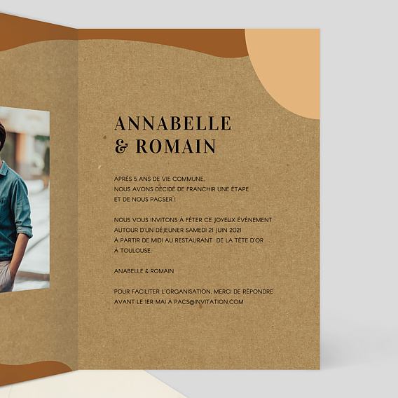 Faire part pacs Artkraft Intérieur Droit