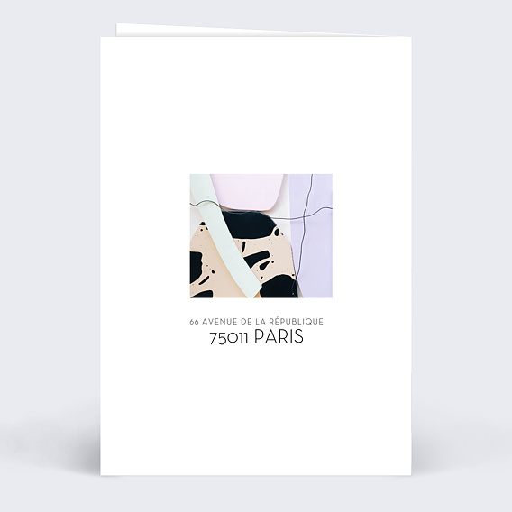 Invitation professionnelle Art Modern Verso