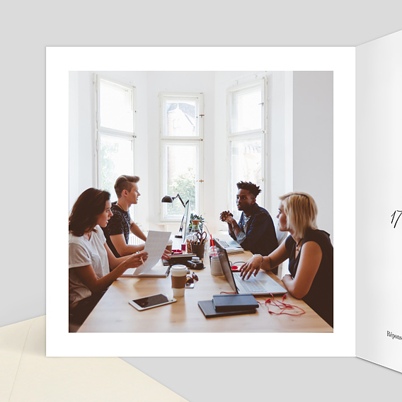 Invitation professionnelle Dorure Couronnée Intérieur Gauche