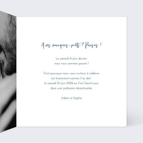 Faire-part Pacs Multiphotos Chic