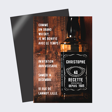 Invitation Anniversaire Adulte Pur Malt