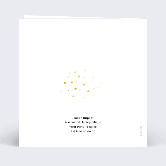 Invitation Toutes Occasions Dorure Pois Graphique