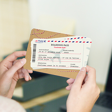 Carte d'invitation Boarding Pass