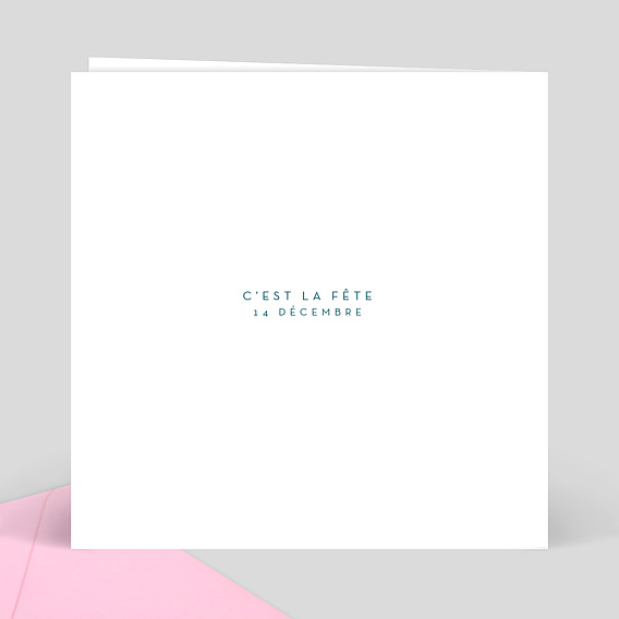 Invitation anniversaire Dorure C'est la Fête Verso