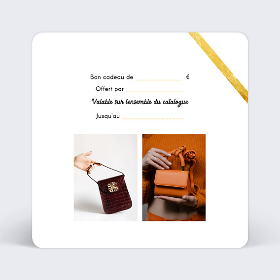 Carte cadeau Carte Cadeau nœud Verso