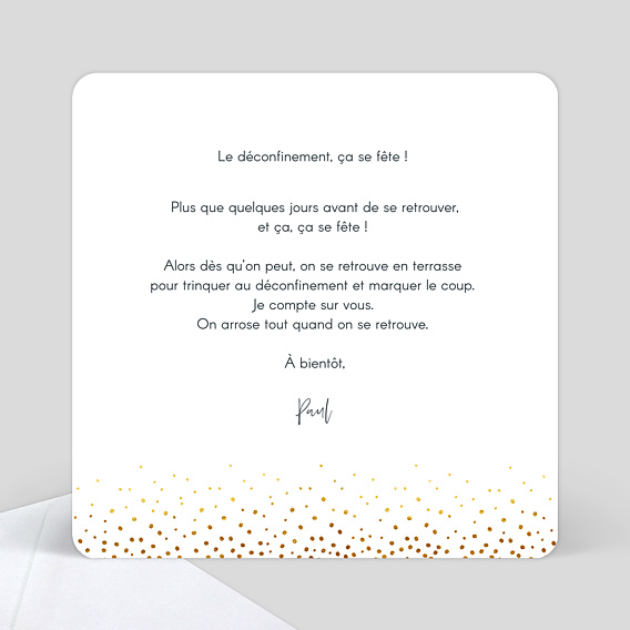 Carte d'invitation Élégance Verso