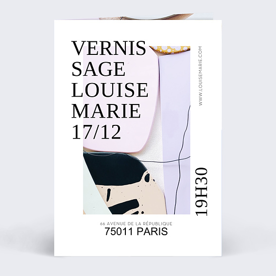 Invitation professionnelle Art Modern Recto