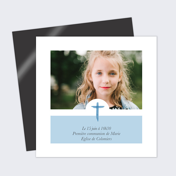 Faire-part communion Communion Croix