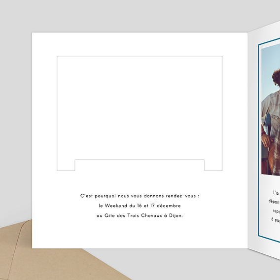Carte d'invitation Cadre Famille Intérieur Gauche