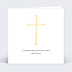 Faire-part Communion Communion Croix d'or