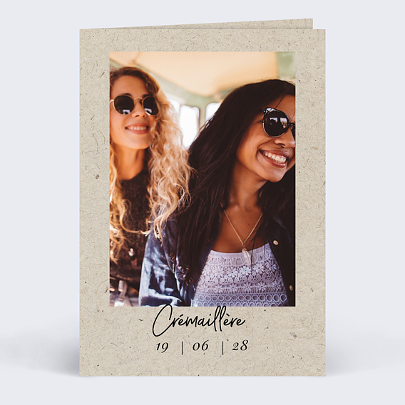 Carte d'invitation Carte Chinée Recto