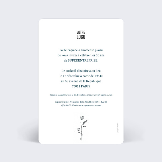 Invitation Professionnelle Idylle