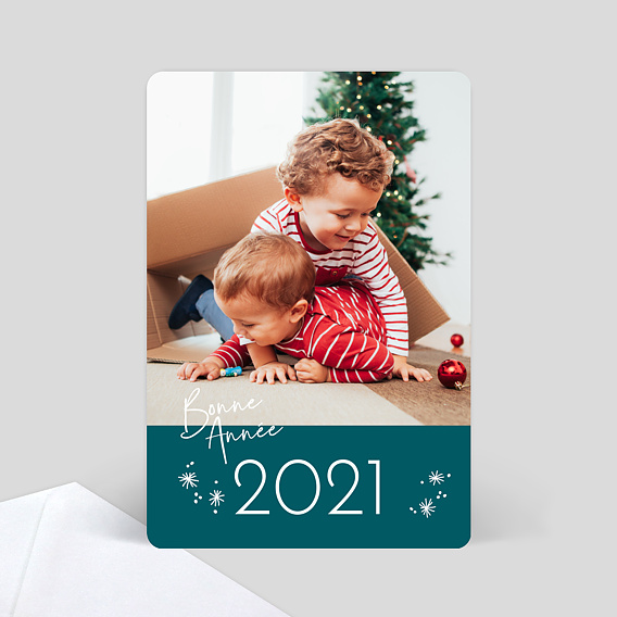 Carte de Noël Année étoilée