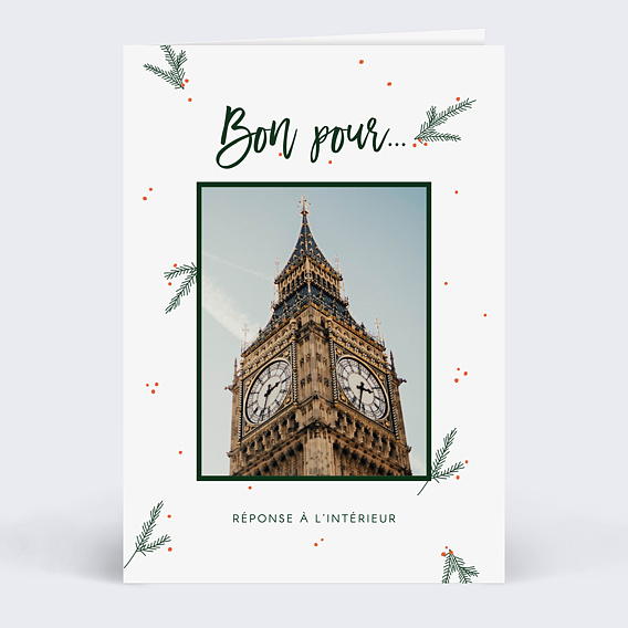 Carte de Noël  Bon pour Noël