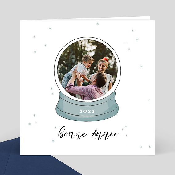 Carte de Noël Découpe Boule de Neige