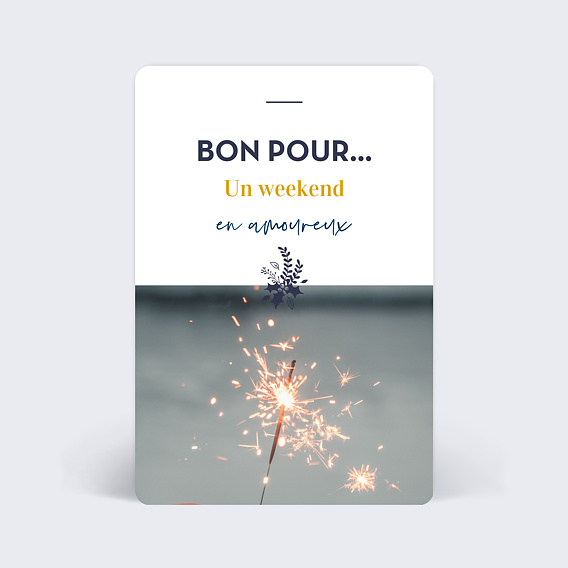 Carte de Noël  Branche de houx - Bon pour