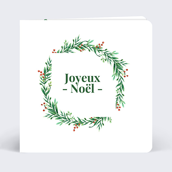 Carte De Noel Couronne De Noel Popcarte