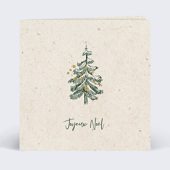 Carte de Noël  Joli Sapin Kraft