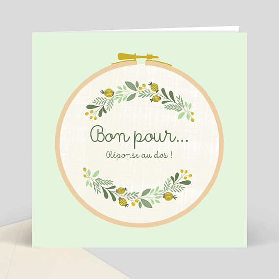 Carte de Noël Jolie Broderie