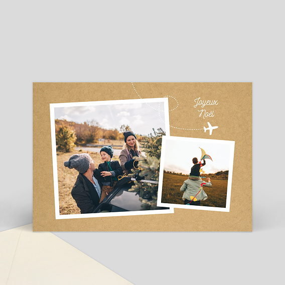 Carte de Noël Joyeux Noël voyage