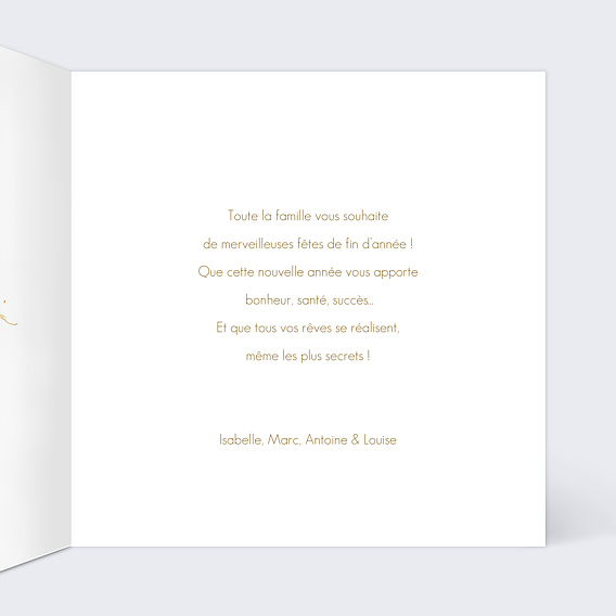 Carte de Noël  Paysage d'Hiver Intérieur Droit