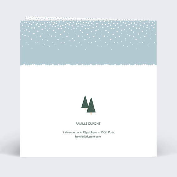 Carte de Noël Village Hiver
