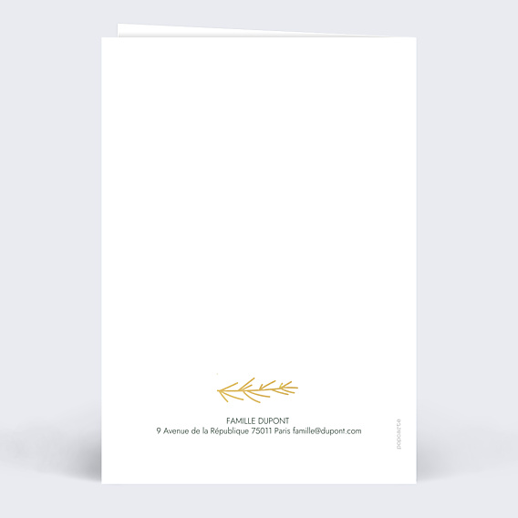 Carte de Noël Cadre Végétal Ocre