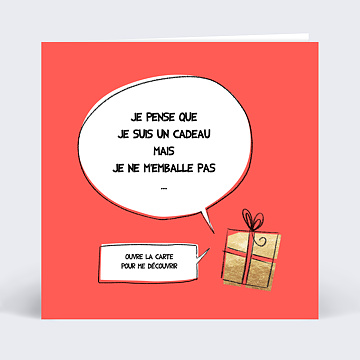 Carte de Noël Bon pour Cadeau