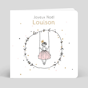 Carte de Noël  Jolie princesse